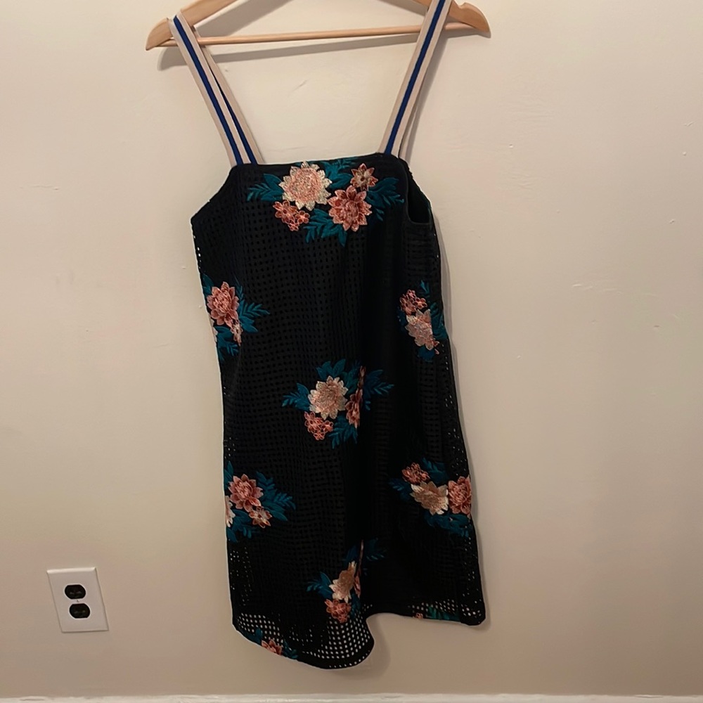 Zara black floral dress